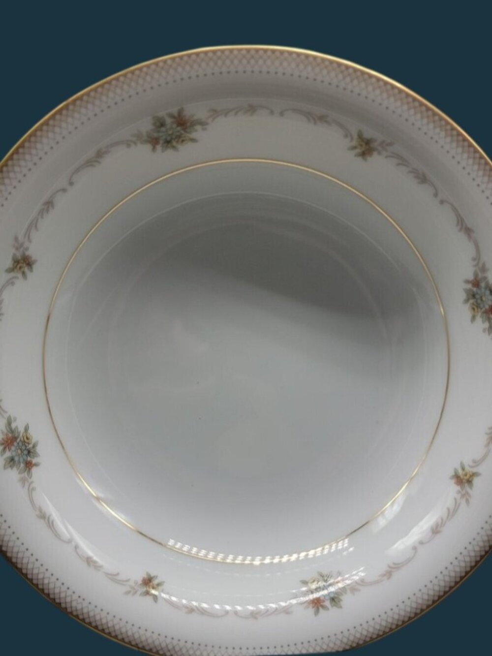 Noritake Joanne 6466 Coupe Soup Bowl 7.25" Fine China Japan Gold Trim Vintage